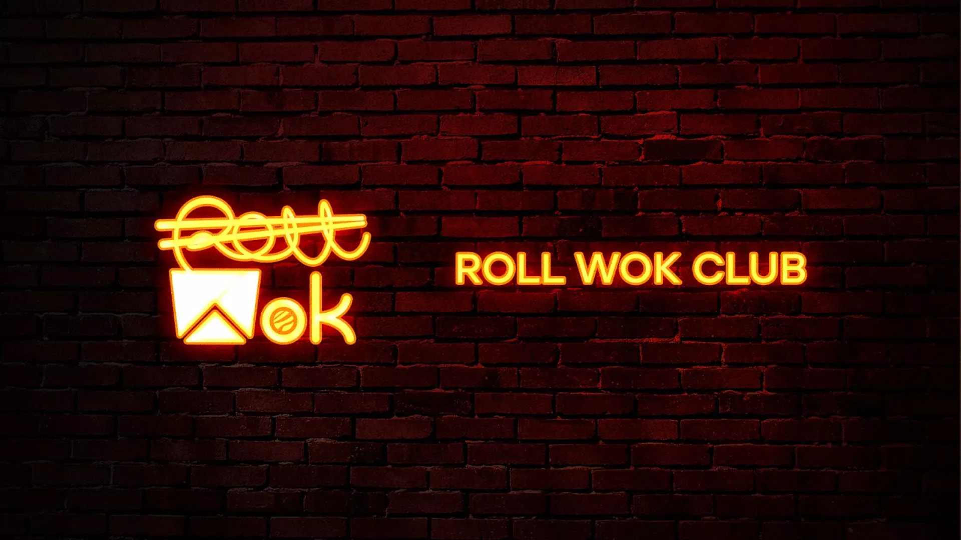 Разработка интерьерной вывески суши-бара «Roll Wok Club» в Каменке